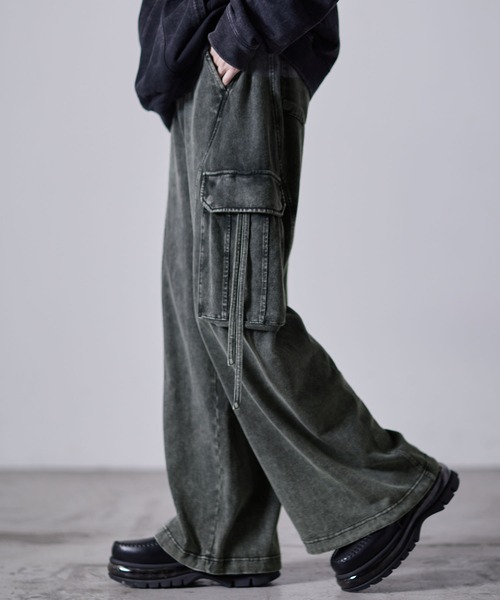 【試着のみ】CLEL｜ヘビーウェイトヴィンテージデザインカーゴパンツ/グレー系 CLEL】Heavy Weight Vintage Design Cargo Pants