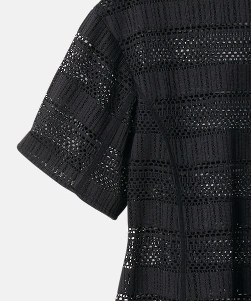 LE CIEL BLEU（ルシェルブルー）の「テープディテールレーストップス / Tape Detail Lace Tops（Tシャツ/カットソー・レディース・ブラック/アイボリー・36）」の15枚目の写真