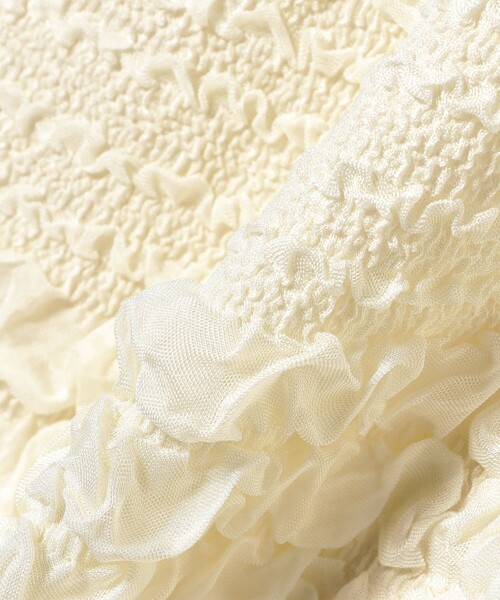 Ray BEAMS(レイビームス)の「シャーリング ボーダー スカート(スカート・レディース・オフホワイト/ブラック・ONE SIZE)」の12枚目の写真