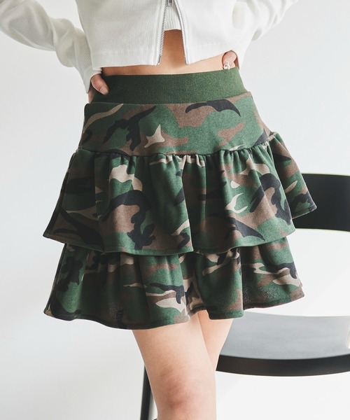 WEGO（ウィゴー）の「WEGO/スウェットフリルスカパン（スカート・レディース・杢グレー/スミクロ/その他1/その他2/その他3/その他4・FREE）」の3枚目の写真