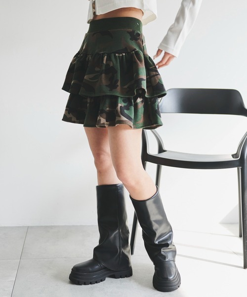 WEGO（ウィゴー）の「WEGO/スウェットフリルスカパン（スカート・レディース・杢グレー/スミクロ/その他1/その他2/その他3/その他4・FREE）」の9枚目の写真