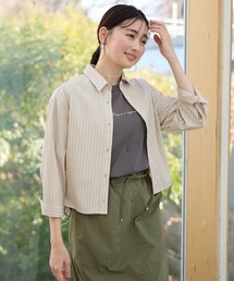 ストライプドロストシャツ