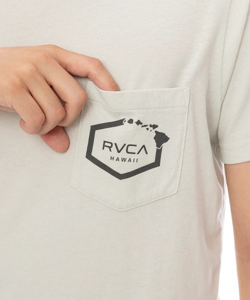 RVCA(ルーカ)の「RVCA メンズ ISLAND HEX POCKET SS Tシャツ 【2025年春夏モデル】/ルーカ胸ポケットワンポイントHAWAIIコレクション半袖Tシャツ(Tシャツ/カットソー・メンズ・グレー系その他/ブラック系その他・X-LARGE/MEDIUM/SMALL/LARGE)」の8枚目の写真