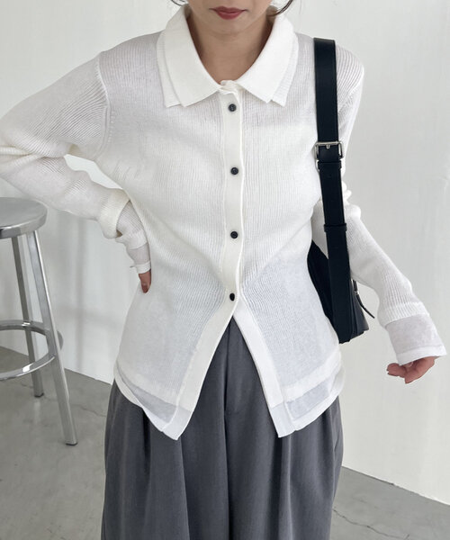 CAPRICIEUX LE'MAGE（カプリシューレマージュ）の「2重襟リブ
