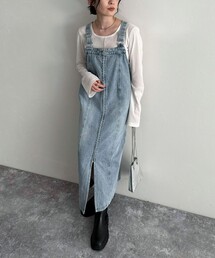 fredy emue | フロントZIPデニムジャンスカ(ワンピース)