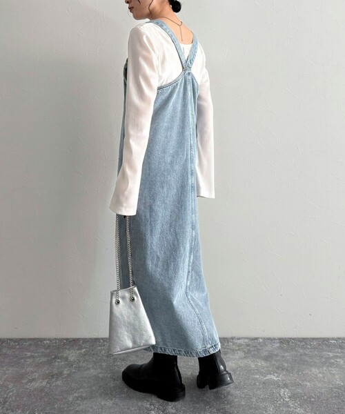 fredy emue（フレディエミュ）の「フロントZIPデニムジャンスカ（ワンピース・レディース・サックスブルー/ブルー・36/38）」の5枚目の写真