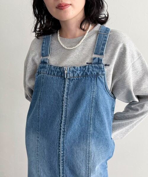 fredy emue（フレディエミュ）の「フロントZIPデニムジャンスカ（ワンピース・レディース・サックスブルー/ブルー・36/38）」の20枚目の写真