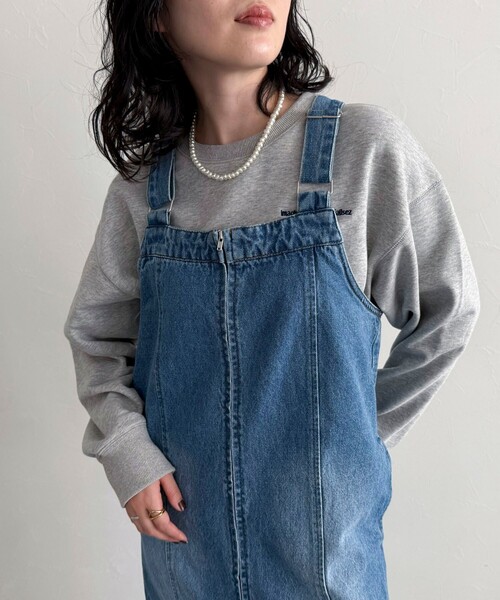fredy emue（フレディエミュ）の「フロントZIPデニムジャンスカ（ワンピース・レディース・サックスブルー/ブルー・36/38）」の19枚目の写真