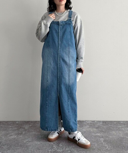 fredy emue（フレディエミュ）の「フロントZIPデニムジャンスカ（ワンピース・レディース・サックスブルー/ブルー・36/38）」の14枚目の写真