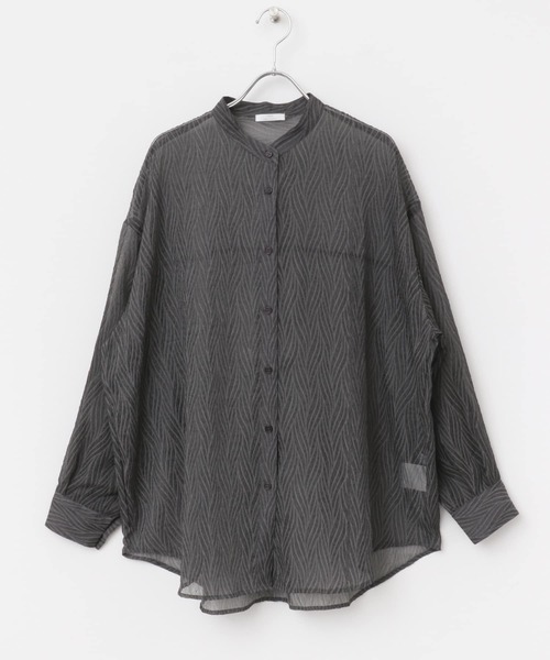 ITEMS URBANRESEARCH（アイテムズ アーバンリサーチ）の「シアーヨウリュウバンドカラーシャツ（シャツ/ブラウス・レディース・オレンジ/ブラック/ブルー・FREE）」の21枚目の写真