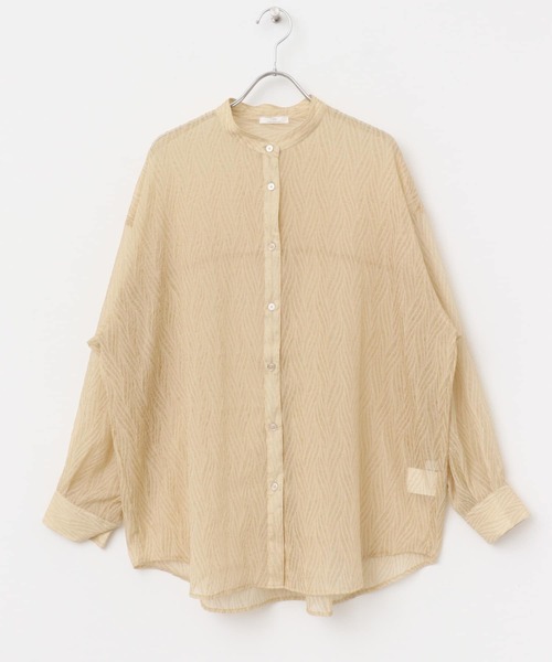 ITEMS URBANRESEARCH（アイテムズ アーバンリサーチ）の「シアーヨウリュウバンドカラーシャツ（シャツ/ブラウス・レディース・オレンジ/ブラック/ブルー・FREE）」の22枚目の写真