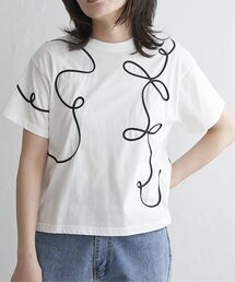 コード刺繍Tシャツ