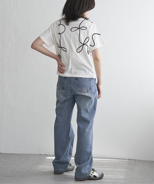 VENCEEXCHANGE（ヴァンスエクスチェンジ）の「コード刺繍Tシャツ（Tシャツ/カットソー・レディース・ライトグレー/チャコール/アイボリー・FREE）」の12枚目の写真