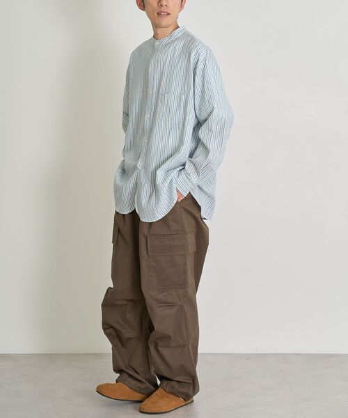 CRAFT STANDARD BOUTIQUE（クラフトスタンダードブティック）の「【ユニセックス】ハーフプラケットシャツ（シャツ/ブラウス・レディース・ブルー系その他6/ブルー系その他7・M/S/L）」の8枚目の写真