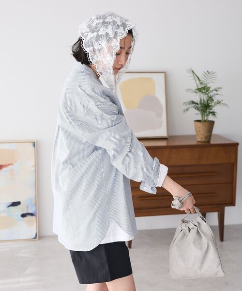 CRAFT STANDARD BOUTIQUE（クラフトスタンダードブティック）の「【ユニセックス】ハーフプラケットシャツ（シャツ/ブラウス・レディース・ブルー系その他6/ブルー系その他7・M/S/L）」の14枚目の写真