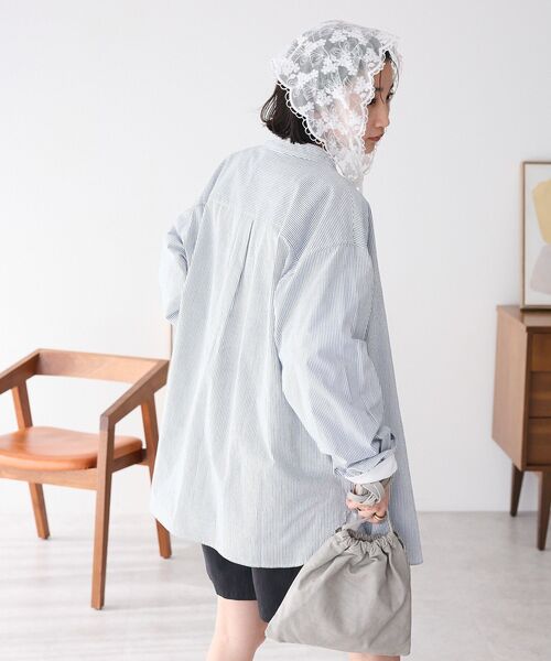 CRAFT STANDARD BOUTIQUE（クラフトスタンダードブティック）の「【ユニセックス】ハーフプラケットシャツ（シャツ/ブラウス・レディース・ブルー系その他6/ブルー系その他7・M/S/L）」の15枚目の写真