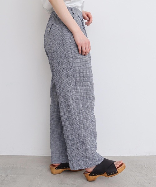 l'atelier du savon（アトリエドサボン）の「くしゃくしゃコットン パンツ（その他パンツ・レディース・ブルー/ベージュ/ブラック・FREE）」の6枚目の写真