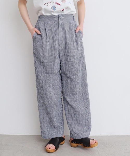 l'atelier du savon（アトリエドサボン）の「くしゃくしゃコットン パンツ（その他パンツ・レディース・ブルー/ベージュ/ブラック・FREE）」の9枚目の写真