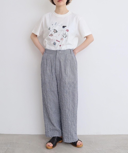 l'atelier du savon（アトリエドサボン）の「くしゃくしゃコットン パンツ（その他パンツ・レディース・ブルー/ベージュ/ブラック・FREE）」の22枚目の写真