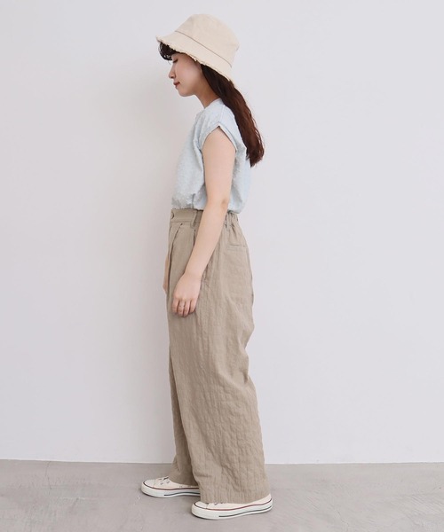 l'atelier du savon（アトリエドサボン）の「くしゃくしゃコットン パンツ（その他パンツ・レディース・ブルー/ベージュ/ブラック・FREE）」の18枚目の写真