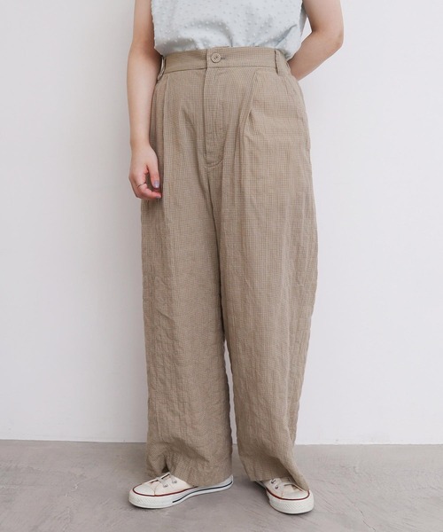 l'atelier du savon（アトリエドサボン）の「くしゃくしゃコットン パンツ（その他パンツ・レディース・ブルー/ベージュ/ブラック・FREE）」の13枚目の写真