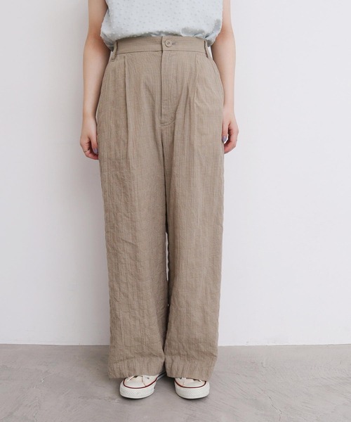 l'atelier du savon（アトリエドサボン）の「くしゃくしゃコットン パンツ（その他パンツ・レディース・ブルー/ベージュ/ブラック・FREE）」の10枚目の写真