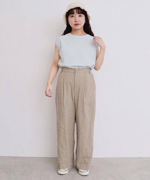 l'atelier du savon（アトリエドサボン）の「くしゃくしゃコットン パンツ（その他パンツ・レディース・ブルー/ベージュ/ブラック・FREE）」の17枚目の写真