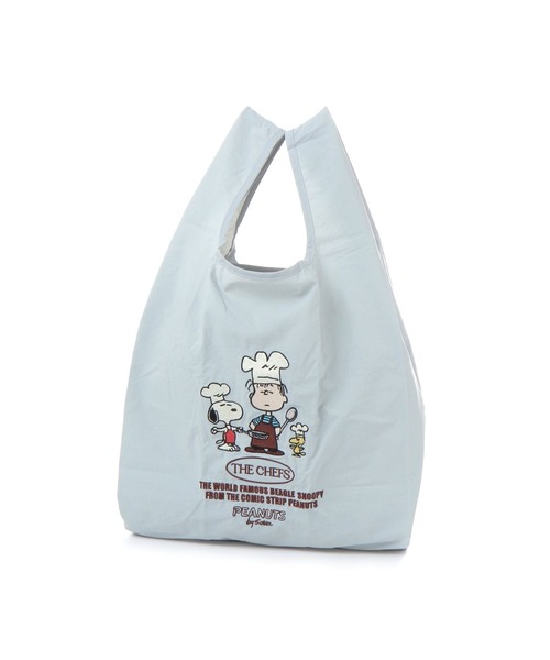 PEANUTS（ピーナッツ）の「[ポケッタブル仕様]【PEANUTS】2WAYストラップ付きバッグ（エコバッグ/サブバッグ・レディース・ライトグレー/ブラック/アイボリー/ライトブルー/チャコール/シルバーグレー/ライトブラウン・0）」の19枚目の写真