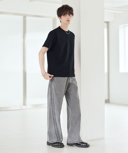 ASTRONOMY(アストロノミー)の「Buyer's Select/抗菌防臭・接触冷感コットンポンチカットソー(Tシャツ/カットソー・メンズ・グレー/ブラック/ホワイト・XL/S/M/L)」の4枚目の写真