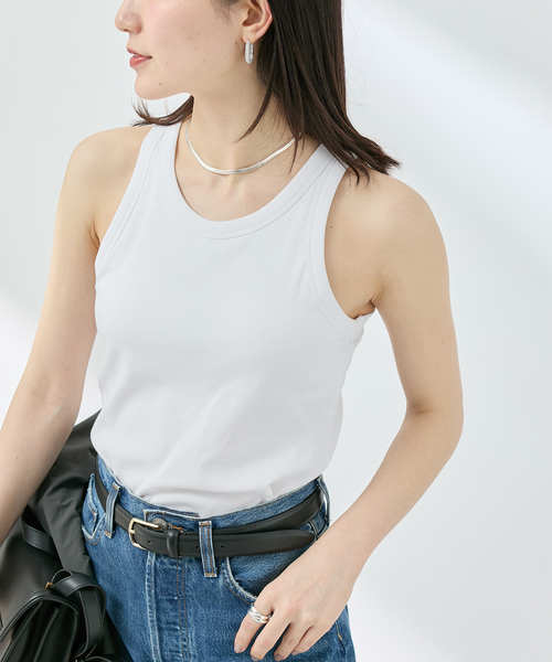 VERMEIL par iena（ヴェルメイユパーイエナ）の「Cup in Tank top（その他アンダーウェア/インナー・レディース・ブラウン/ブラック/ホワイト・FREE）」の2枚目の写真