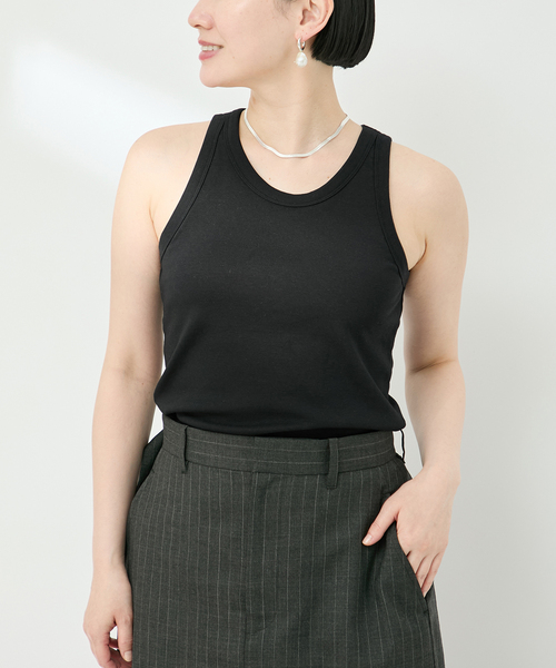 VERMEIL par iena（ヴェルメイユパーイエナ）の「Cup in Tank top（その他アンダーウェア/インナー・レディース・ブラウン/ブラック/ホワイト・FREE）」の9枚目の写真