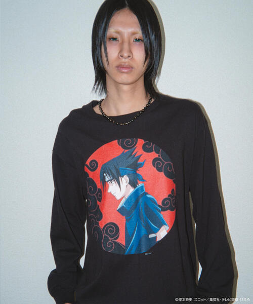 F-LAGSTUF-F（フラグスタフ）の「NARUTO x F-LAGSTUF-F/ナルト×フラグスタフ/”SASUKE” L/S TEE（Tシャツ/カットソー・メンズ・ホワイト/ブラック・M/L/XL）」の8枚目の写真