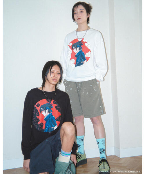 F-LAGSTUF-F（フラグスタフ）の「NARUTO x F-LAGSTUF-F/ナルト×フラグスタフ/”SASUKE” L/S TEE（Tシャツ/カットソー・メンズ・ホワイト/ブラック・M/L/XL）」の11枚目の写真