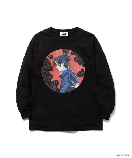 F-LAGSTUF-F×NARUTO SASUKE L/S TEE 黒色 XL F-LAGSTUF-F×NARUTO-ナルト-/フラグスタフ×ナルト/