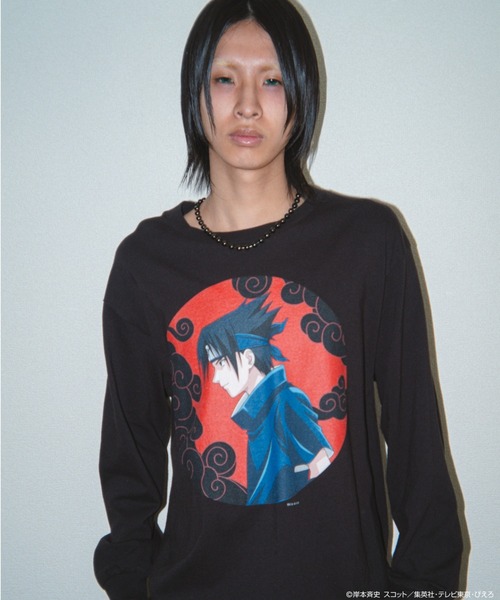 F-LAGSTUF-F（フラグスタフ）の「NARUTO x F-LAGSTUF-F/ナルト×フラグスタフ/”SASUKE” L/S TEE（Tシャツ/カットソー・メンズ・ホワイト/ブラック・M/L/XL）」の2枚目の写真