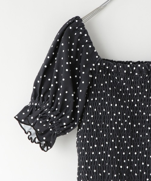 LOWRYS FARM（ローリーズファーム）の「【140-150サイズ】シャーリングパフＳＷＩＭ　323897（水着・キッズ・グリーン/ピンク/ブラック・140cm/150cm）」の6枚目の写真