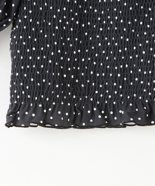 LOWRYS FARM（ローリーズファーム）の「【140-150サイズ】シャーリングパフＳＷＩＭ　323897（水着・キッズ・グリーン/ピンク/ブラック・140cm/150cm）」の7枚目の写真