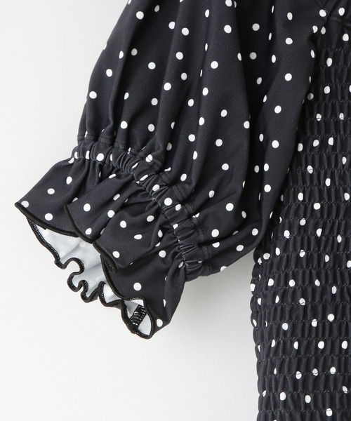 LOWRYS FARM（ローリーズファーム）の「【140-150サイズ】シャーリングパフＳＷＩＭ　323897（水着・キッズ・グリーン/ピンク/ブラック・140cm/150cm）」の8枚目の写真