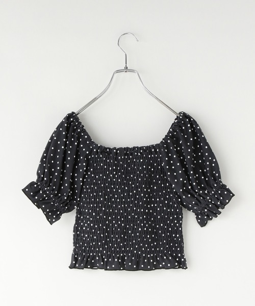 LOWRYS FARM（ローリーズファーム）の「【140-150サイズ】シャーリングパフＳＷＩＭ　323897（水着・キッズ・グリーン/ピンク/ブラック・140cm/150cm）」の9枚目の写真