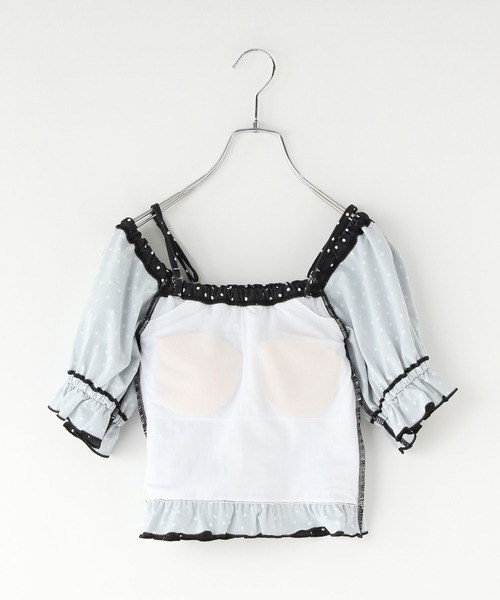 LOWRYS FARM（ローリーズファーム）の「【140-150サイズ】シャーリングパフＳＷＩＭ　323897（水着・キッズ・グリーン/ピンク/ブラック・140cm/150cm）」の11枚目の写真