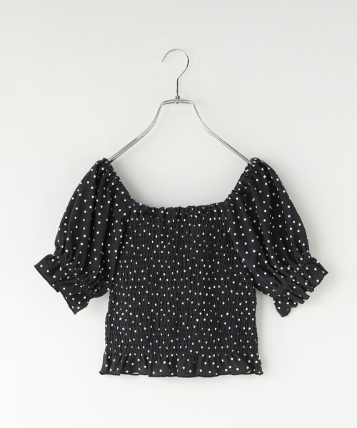 LOWRYS FARM（ローリーズファーム）の「【140-150サイズ】シャーリングパフＳＷＩＭ　323897（水着・キッズ・グリーン/ピンク/ブラック・140cm/150cm）」の4枚目の写真