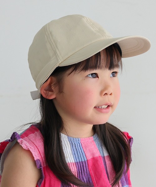 VitaFelice（ヴィータフェリーチェ）の「【コカゲル】ネックガード付きキッズキャップ 体感-10℃ 子供 帽子 熱中症 日焼け対策　運動会 【洗濯機可能/紫外線遮蔽率99.9%以上/熱遮断】（キャップ・キッズ・ブラック/ベージュ/ネイビー/ブルー・FREE）」の2枚目の写真