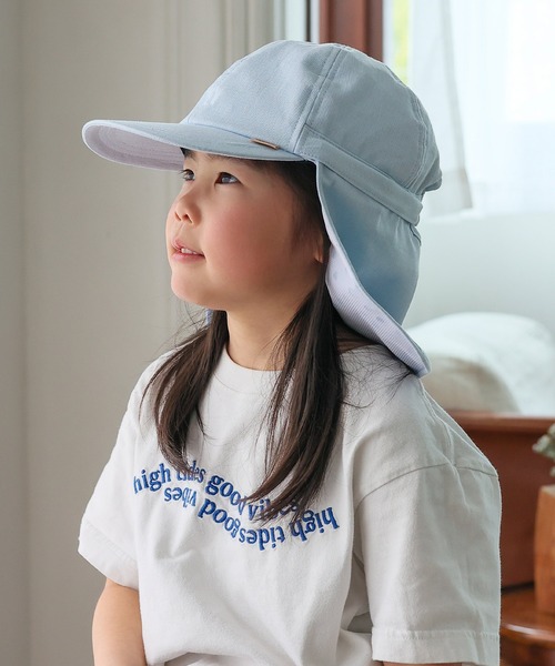 VitaFelice（ヴィータフェリーチェ）の「【コカゲル】ネックガード付きキッズキャップ 体感-10℃ 子供 帽子 熱中症 日焼け対策　運動会 【洗濯機可能/紫外線遮蔽率99.9%以上/熱遮断】（キャップ・キッズ・ブラック/ベージュ/ネイビー/ブルー・FREE）」の18枚目の写真