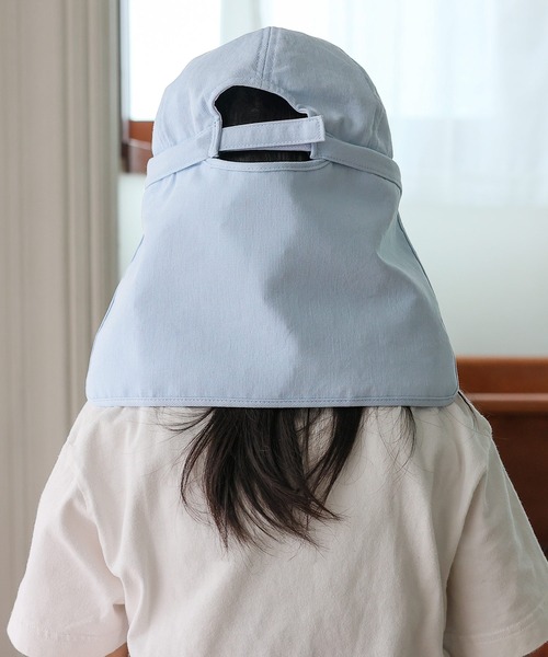 VitaFelice（ヴィータフェリーチェ）の「【コカゲル】ネックガード付きキッズキャップ 体感-10℃ 子供 帽子 熱中症 日焼け対策　運動会 【洗濯機可能/紫外線遮蔽率99.9%以上/熱遮断】（キャップ・キッズ・ブラック/ベージュ/ネイビー/ブルー・FREE）」の19枚目の写真