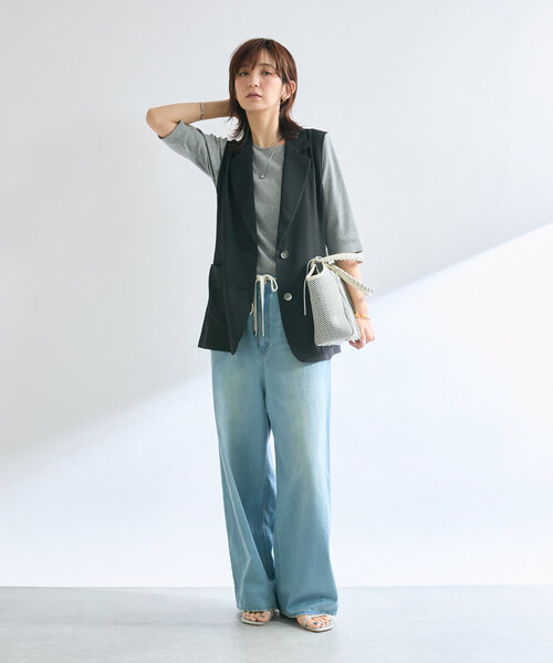 RIVE DROITE（リヴドロワ）の「ハーフシアージレ（ベスト・レディース・グレー/ブラック・FREE）」の3枚目の写真