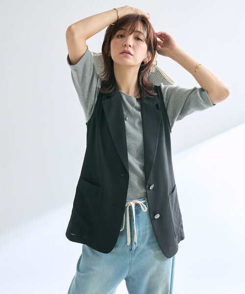 RIVE DROITE（リヴドロワ）の「ハーフシアージレ（ベスト・レディース・グレー/ブラック・FREE）」の7枚目の写真