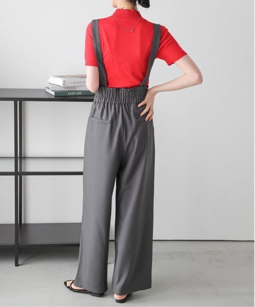 AMELY(エミリー)の「ハイウエストサロペット(サロペット/オーバーオール・レディース・ブラック/イエロー/ベージュ/グレー・L/M)」の11枚目の写真