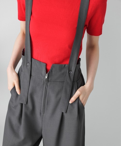 AMELY(エミリー)の「ハイウエストサロペット(サロペット/オーバーオール・レディース・ブラック/イエロー/ベージュ/グレー・L/M)」の13枚目の写真