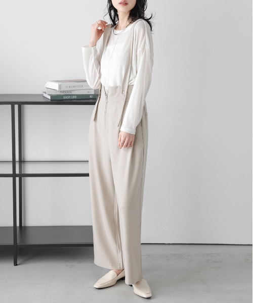 MEIMEI Jベージュ オールインワン サロペット 40%OFF】MEYAME FLANNEL GATHERED ALL IN ONE – Shinzone