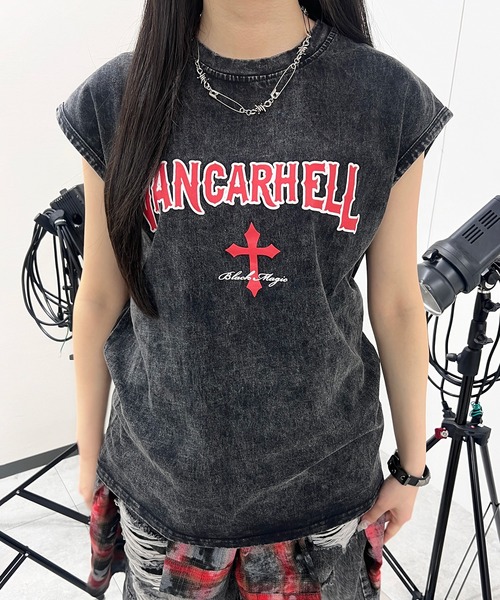 Figments(フィグメンツ)の「ピグメントノースリクロスビッグT(タンクトップ・レディース・スミクロ・FREE)」の7枚目の写真